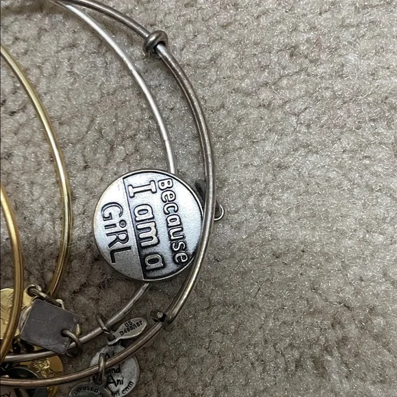 14 Alex and Ani assortment Stack of Mixed Metal Charm Bangle Bracelets - Picture 5 of 15